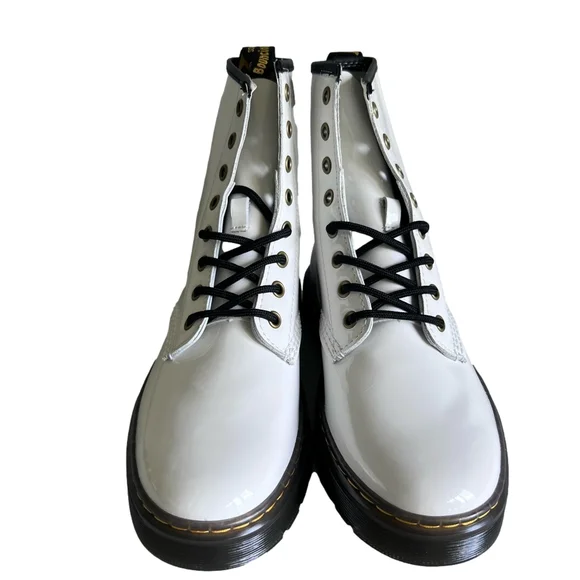 Dr. Martens White Patent Leather Zavala Unisex Boot Size 9  display picture 3